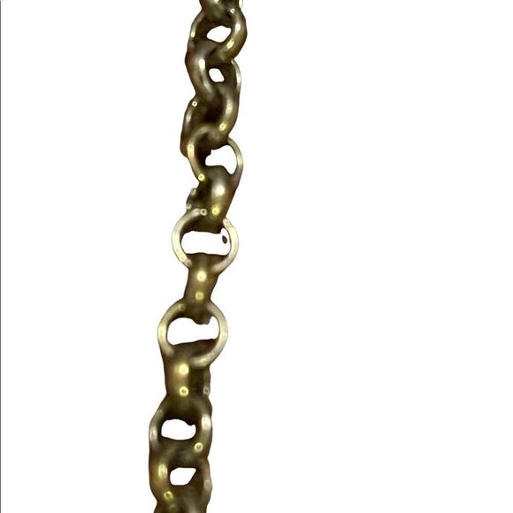 Dark brass half moon encrusted designs necklace - Picture 5 of 5